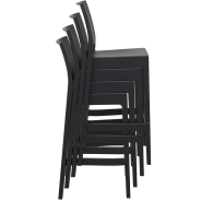 Tabouret haut empilable par 4