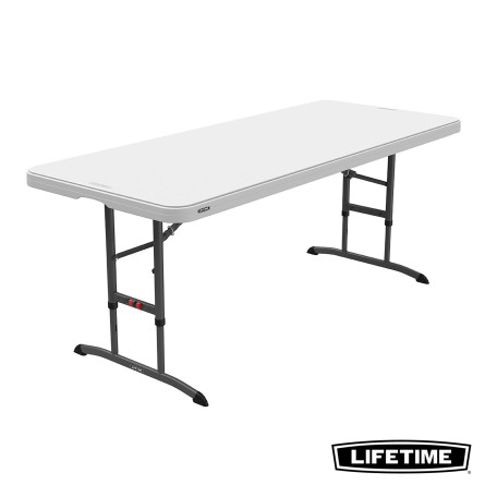 Table pliante 183 x 76 cm - hauteur réglable