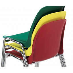 Hélène M2 oranje kunststof stapelstoel