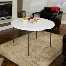 Table pliante ronde utilisation domestique ou professionnelle