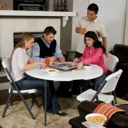 Ronde klaptafel voor 4 personen