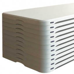 Voor opslag geoptimaliseerde tafel met ingebouwde poten